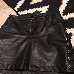 Black Leather Skirt